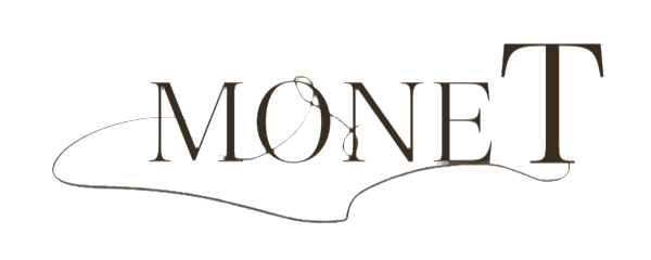 Houfu's custom hand-drawn Monet wordmark